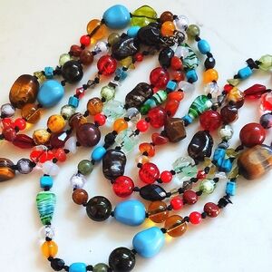 Cookie Lee Multicolor Glass Bead Necklace